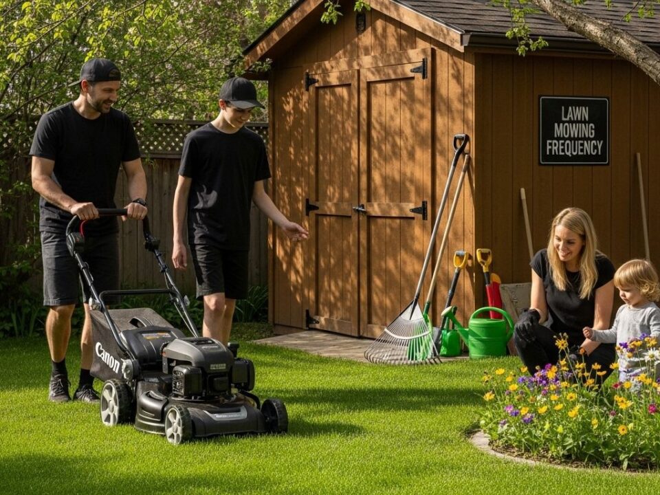 Calgary lawn mowing frequency