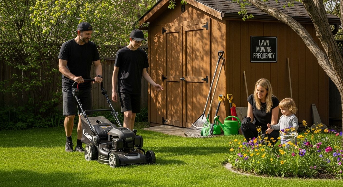 Calgary lawn mowing frequency