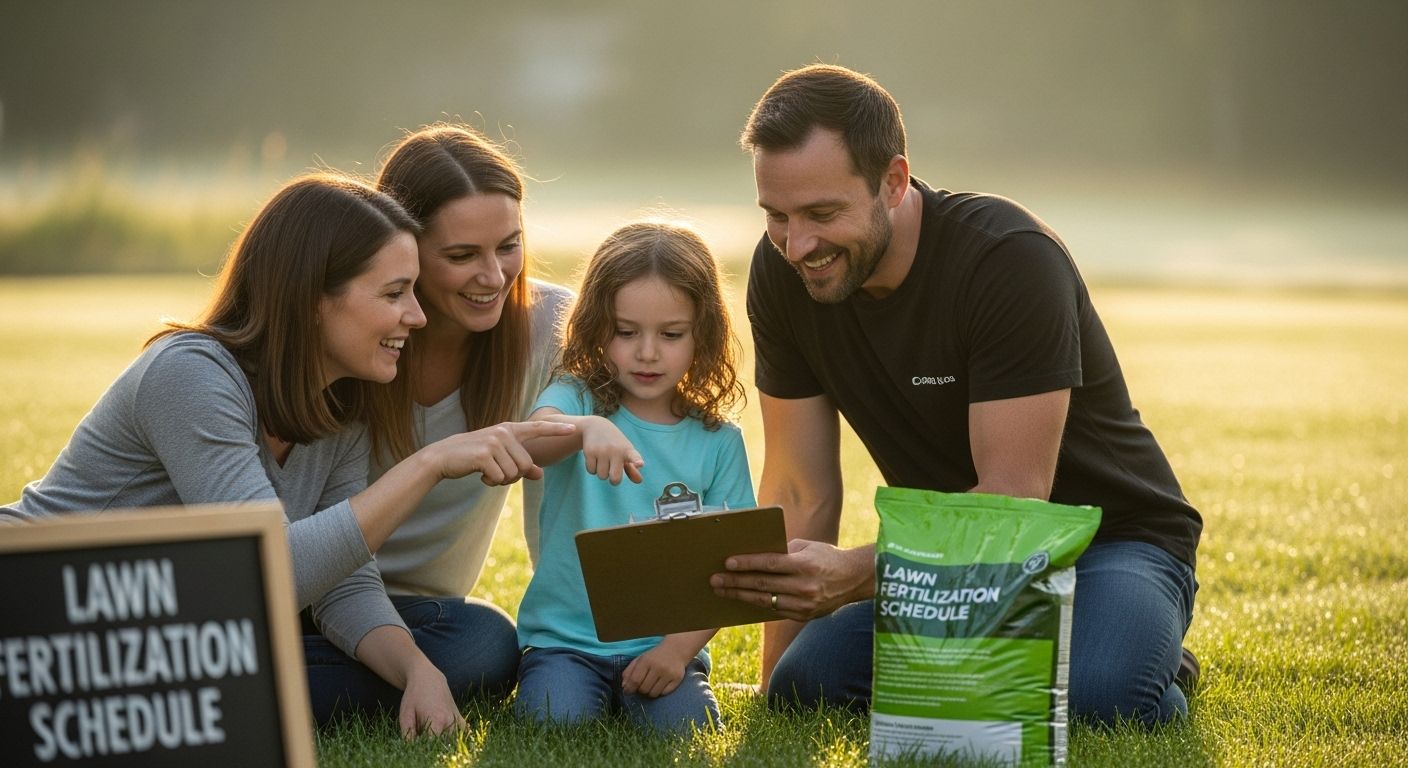 lawn fertilization schedule family