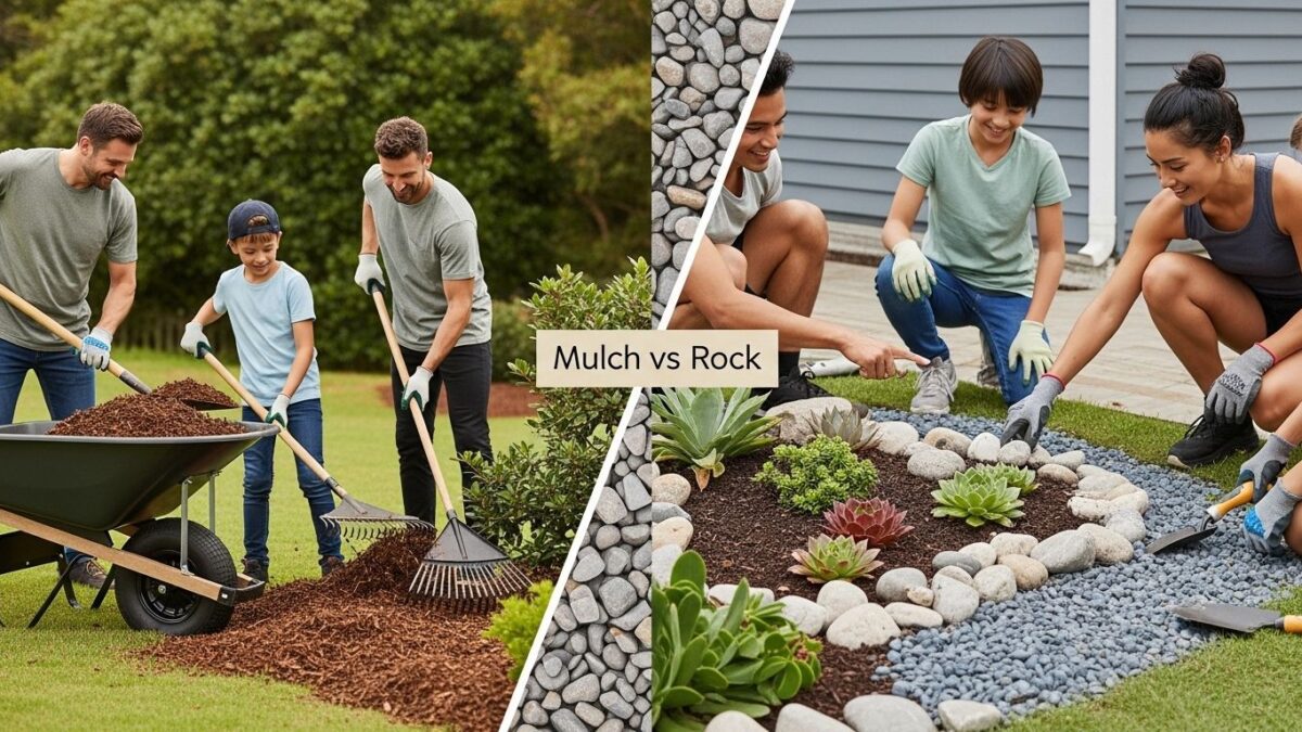 mulch vs rock landscaping
