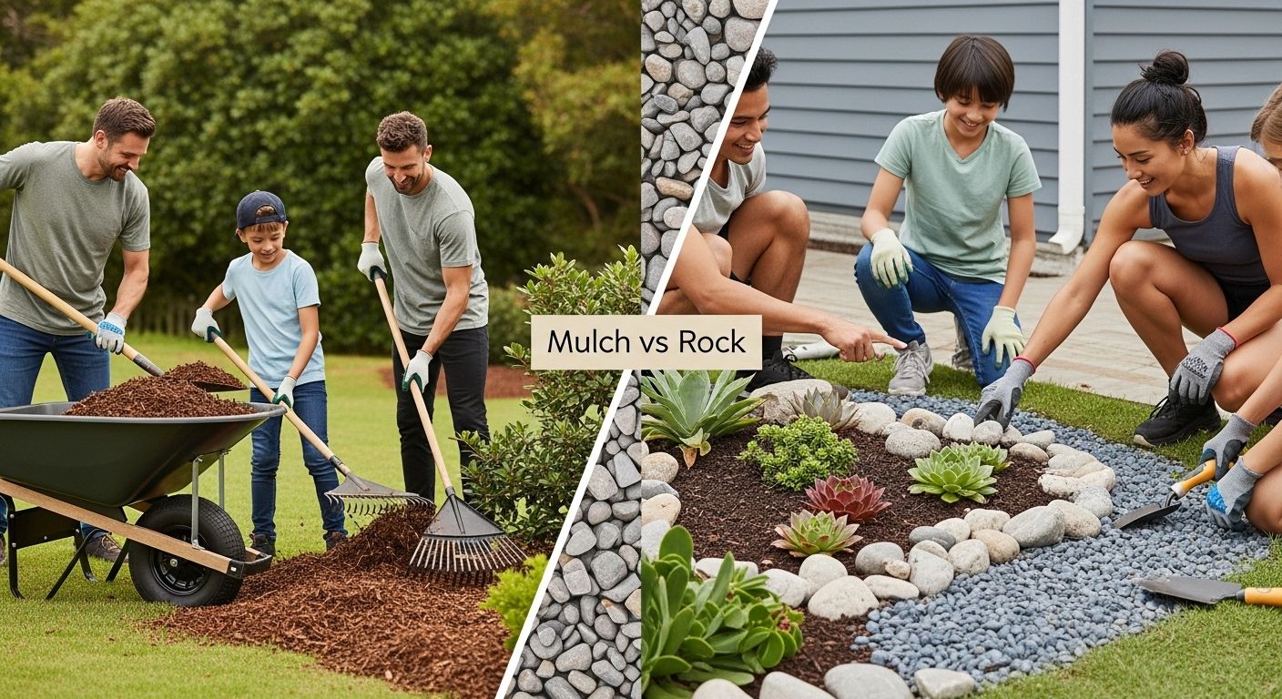 mulch vs rock landscaping