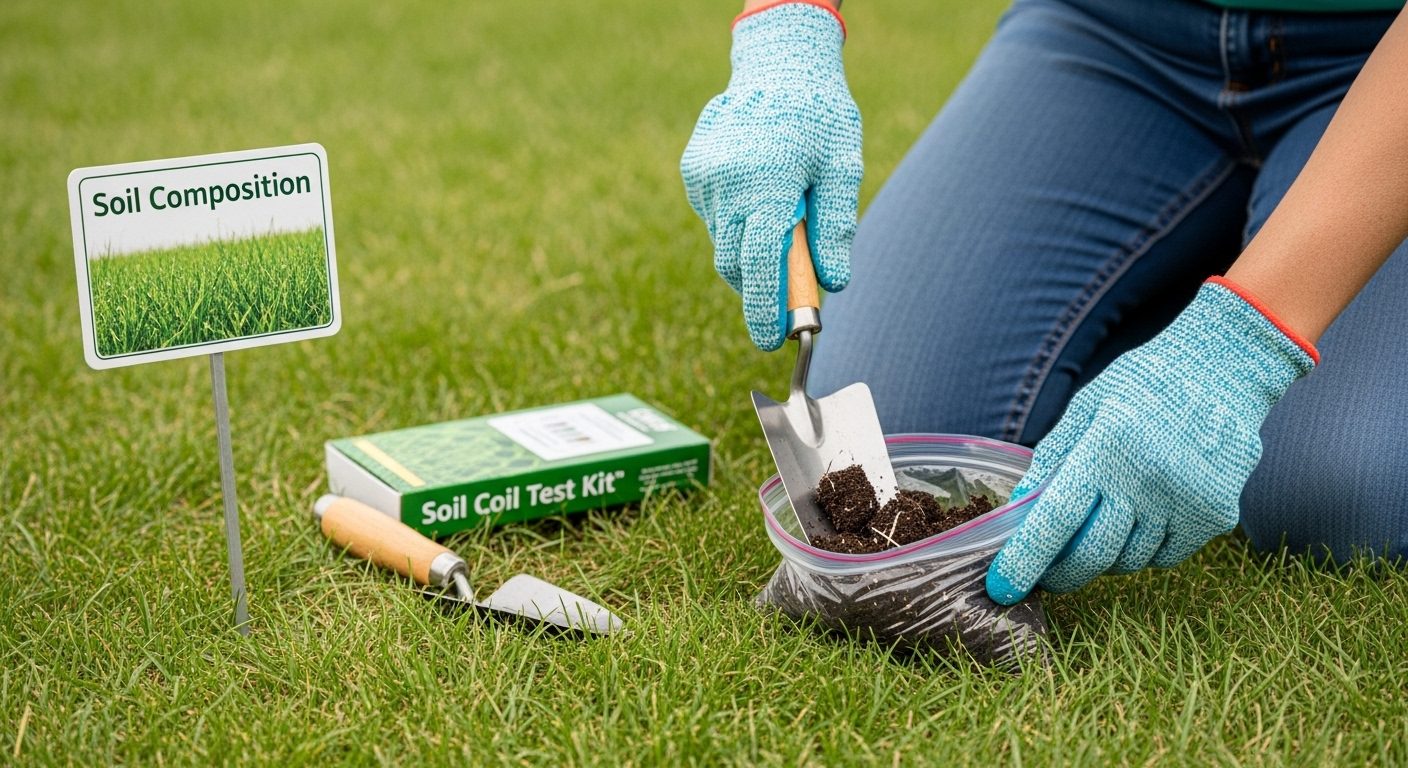 fertilize lawn soil test