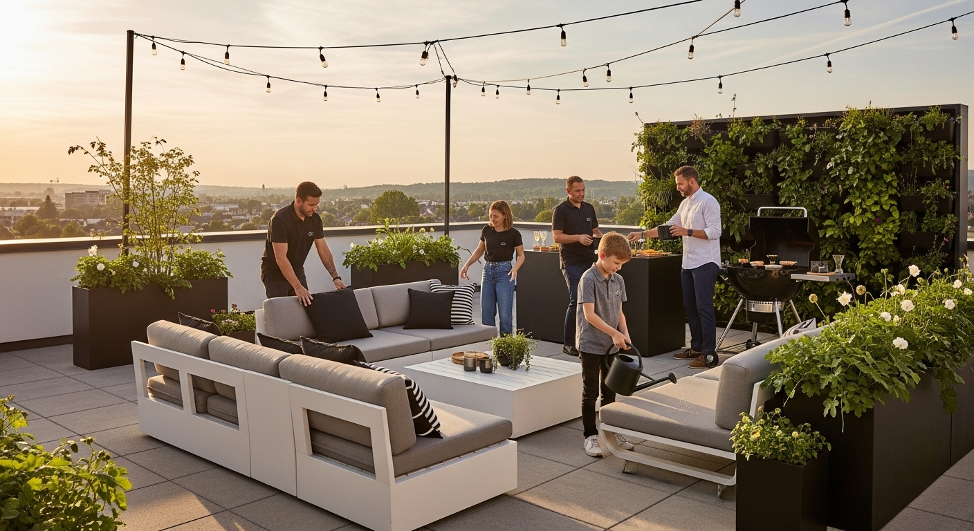 modern patio design, outdoor living, homeowners