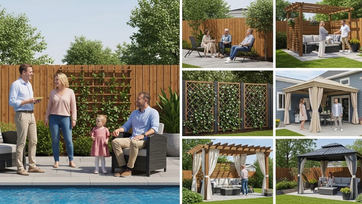 backyard privacy, family outdoor space, privacy solutions